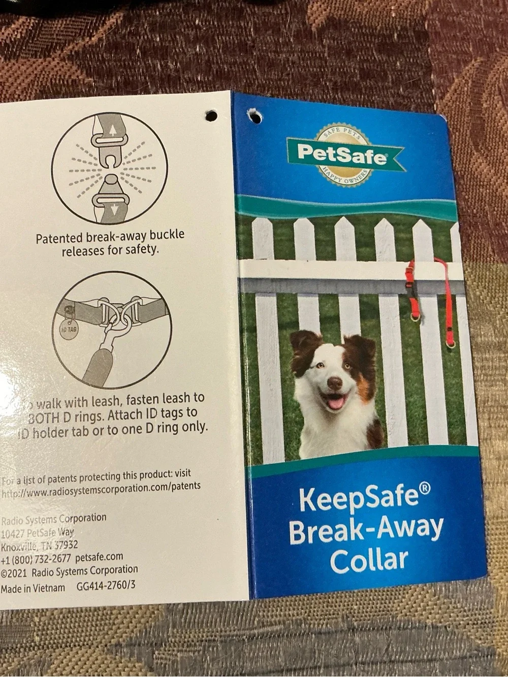 PetSafe Blue Break-Away Dog Collar with Metal D-Ring